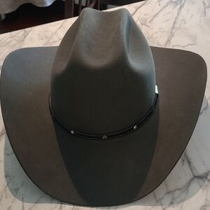 Stetson 6X Felt Cowboy Hat, Size 7 3/4", Grey